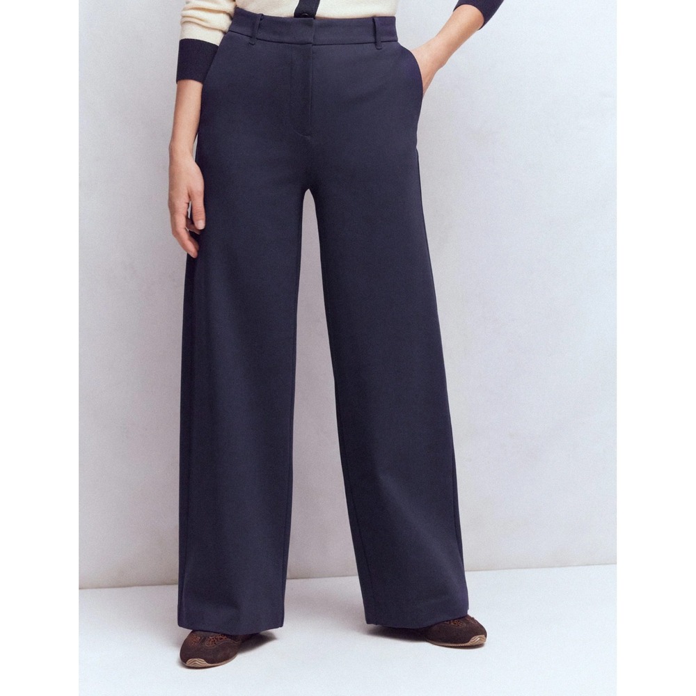 Boden Women's Belgravia Ponte Pants Size 6 Petite 6P Navy Career Fall